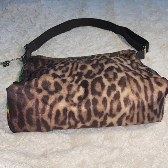 L.A.M.B. Lesportsac Rasta Stripe Leopard Print Shoulder Bag. Gwen Stefani Bag. - Picture 9 of 13